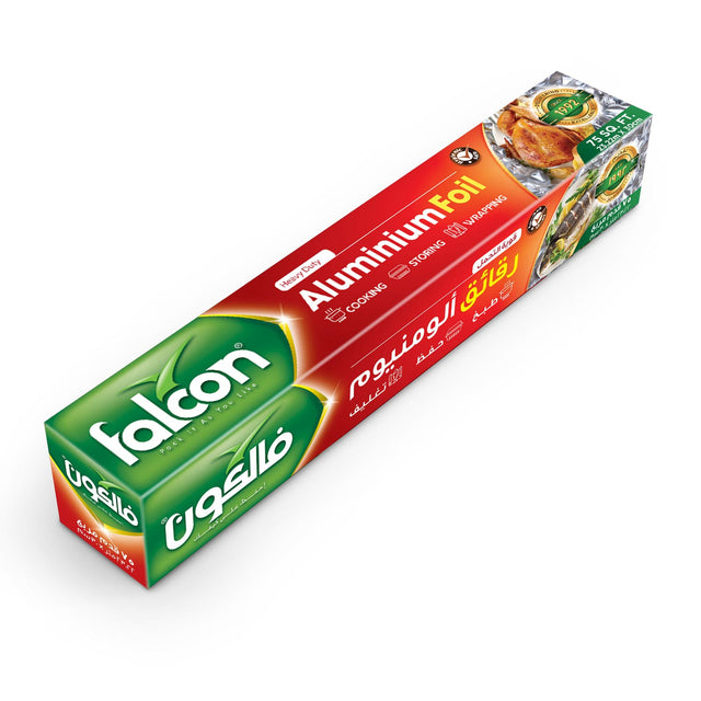Falcon Heavy Duty Aluminium Foil 23.22m*30cm, 75sq.ft, Cooking - Storing - Wrapping - Al Kabayel Discount CentreFalcon Heavy Duty Aluminium Foil 23.22m*30cm, 75sq.ft, Cooking - Storing - WrappingJars & Food SaversFALCONAl Kabayel Discount Centre