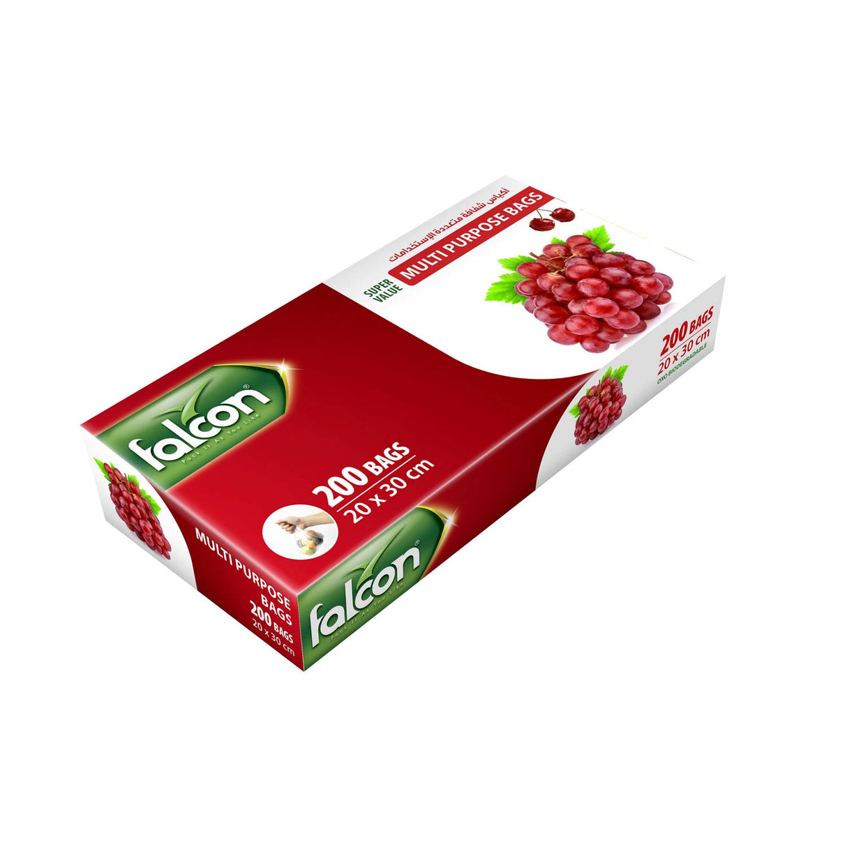 Falcon Multipurpoe Bags 20cm*30cm, 200 Bags - Al Kabayel Discount CentreFalcon Multipurpoe Bags 20cm*30cm, 200 BagsJars & Food SaversFALCONAl Kabayel Discount Centre