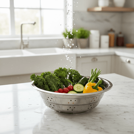 Falcon Stainless Steel Boya Strainer Colander – 24cm - Al Kabayel Discount CentreFalcon Stainless Steel Boya Strainer Colander – 24cmKitchen Utensils & GadgetsFALCONAl Kabayel Discount Centre