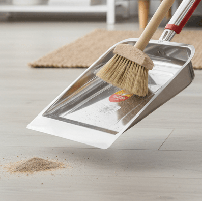 Falcon Stainless Steel Dustpan 33×21.5cm — Heavy Duty with Comfort Grip Handle - Al Kabayel Discount CentreFalcon Stainless Steel Dustpan 33×21.5cm — Heavy Duty with Comfort Grip HandleCleaning SuppliesFALCONAl Kabayel Discount Centre