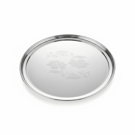 Falcon Stainless Steel Thali Beeded Design Round Deep Serving Plate - 35cmX2cm - Al Kabayel Discount CentreFalcon Stainless Steel Thali Beeded Design Round Deep Serving Plate - 35cmX2cmPlatesFalconAl Kabayel Discount Centre