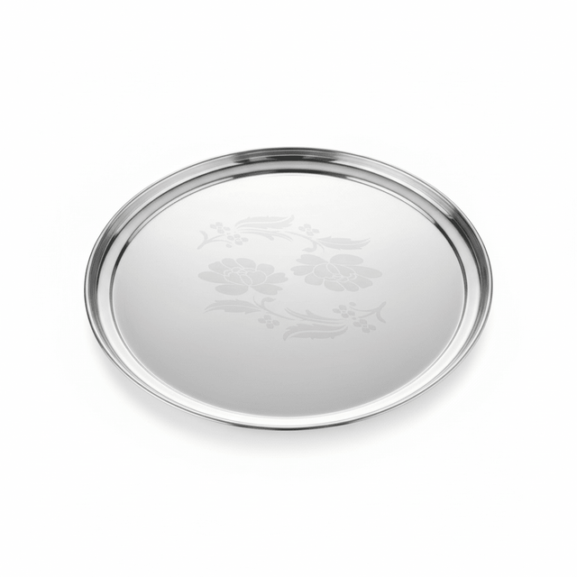 Falcon Stainless Steel Thali Beeded Design Round Deep Serving Plate - 35cmX2cm - Al Kabayel Discount CentreFalcon Stainless Steel Thali Beeded Design Round Deep Serving Plate - 35cmX2cmPlatesFalconAl Kabayel Discount Centre