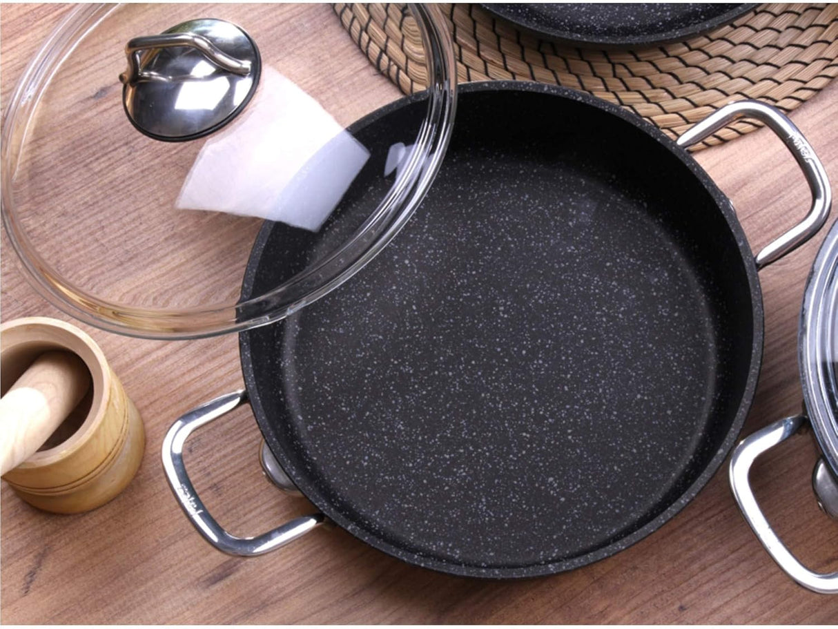 FALEZ Shallow Casserole with Lid 28cm - Al Kabayel Discount CentreFALEZ Shallow Casserole with Lid 28cmCasseroles & Stock PotsFALEZAl Kabayel Discount Centre