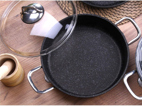 FALEZ Shallow Casserole with Lid 28cm - Al Kabayel Discount CentreFALEZ Shallow Casserole with Lid 28cmCasseroles & Stock PotsFALEZAl Kabayel Discount Centre