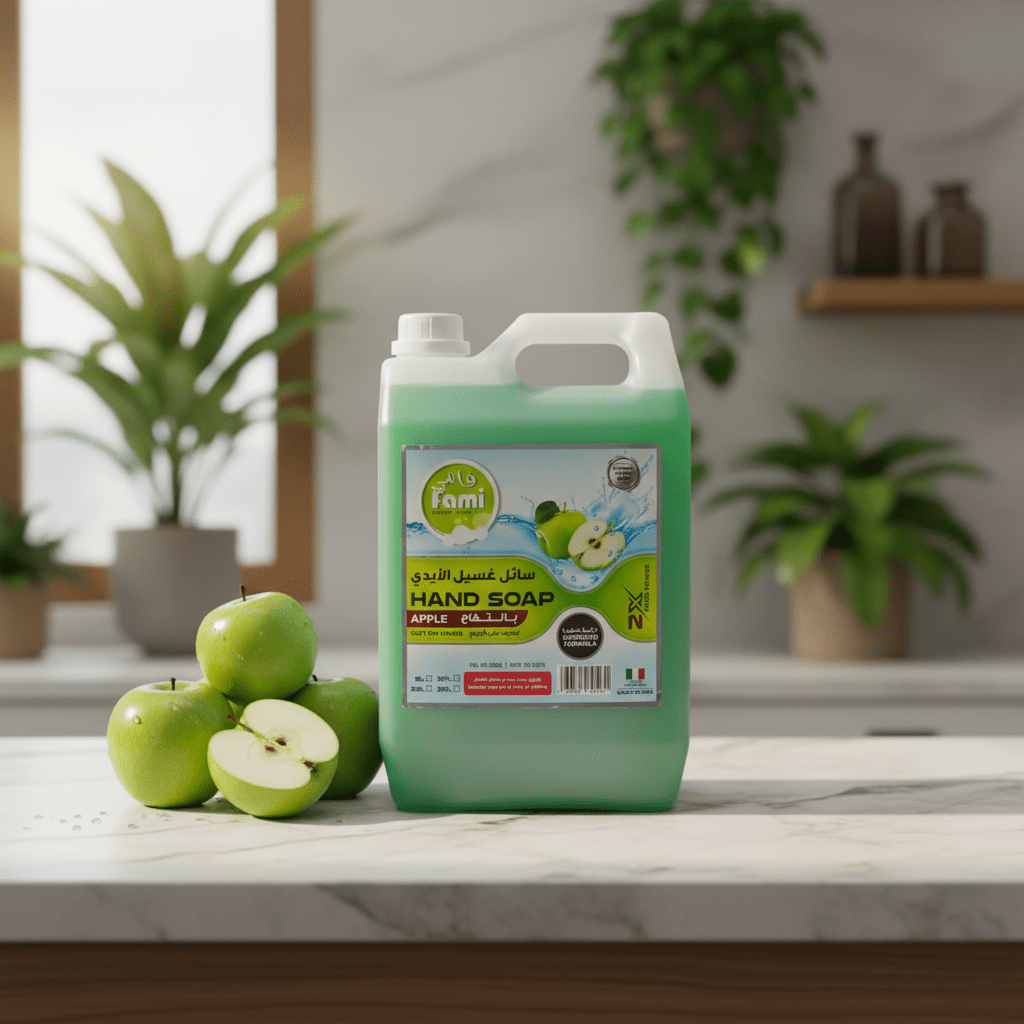 Fami Apple Hand Soap 5L – Fresh Apple Scent Liquid Soap Refill - Al Kabayel Discount CentreFami Apple Hand Soap 5L – Fresh Apple Scent Liquid Soap RefillHousehold CleaningFEMIAl Kabayel Discount Centre