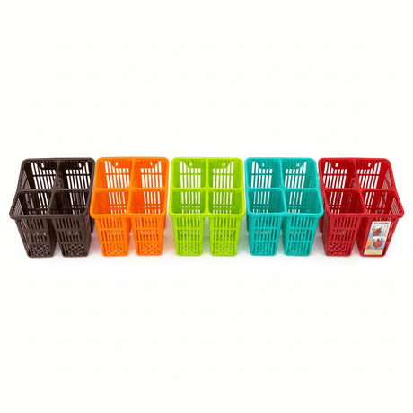 Family Plastics 4 Compartment Multi Holder 14cm*13cm, Assorted Color - Al Kabayel Discount CentreFamily Plastics 4 Compartment Multi Holder 14cm*13cm, Assorted ColorOrganizers & AccessoriesFAMILY PLASTICSAl Kabayel Discount Centre
