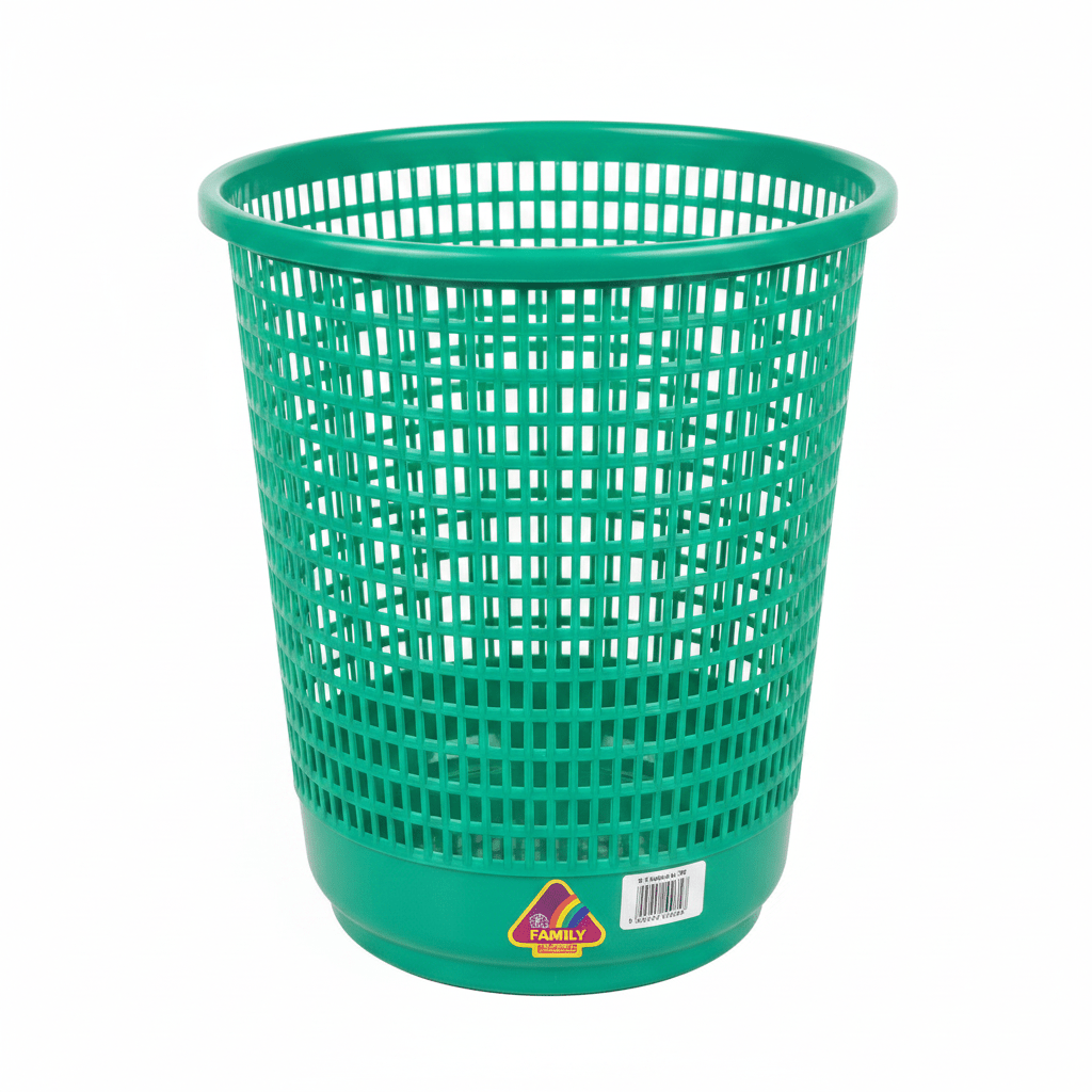 Family Round Plastic Dust Bin — 30×28 cm - Blue / Green / Orange - Al Kabayel Discount CentreFamily Round Plastic Dust Bin — 30×28 cm - Blue / Green / OrangeOrganizers & AccessoriesFAMILYAl Kabayel Discount Centre