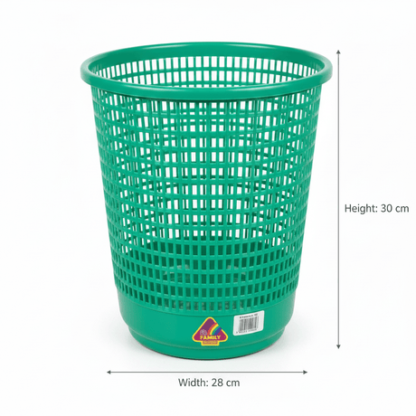 Family Round Plastic Dust Bin — 30×28 cm - Blue / Green / Orange - Al Kabayel Discount CentreFamily Round Plastic Dust Bin — 30×28 cm - Blue / Green / OrangeOrganizers & AccessoriesFAMILYAl Kabayel Discount Centre