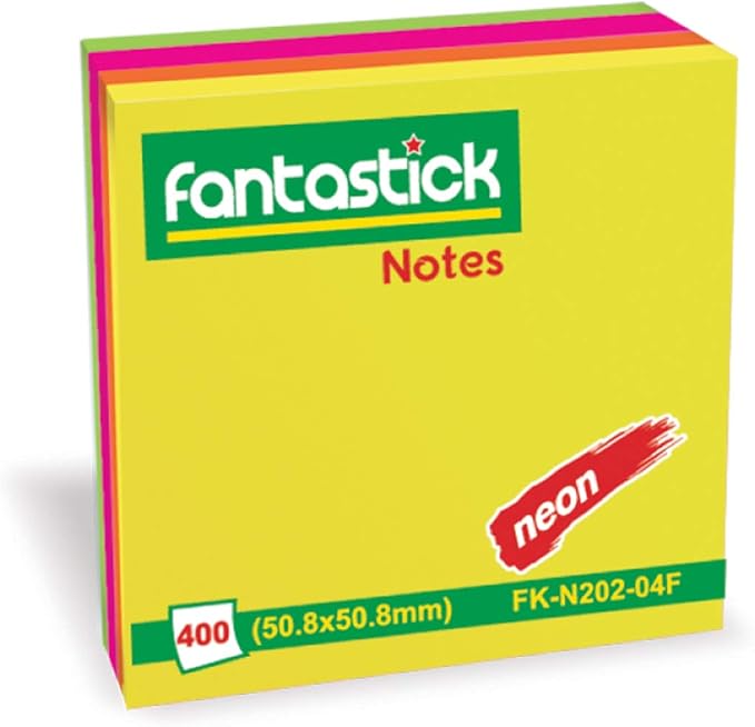 Fantastick Stick Notes 2X2" 4Color Neon - Al Kabayel Discount CentreFantastick Stick Notes 2X2" 4Color NeonNotebooks & Writing PadsFANTASTICKAl Kabayel Discount Centre