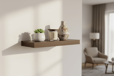 Farzana Wooden Floating Wall Shelf 40*23.5*3.8 cm - Dark Wood HP04 Color - Al Kabayel Discount CentreFarzana Wooden Floating Wall Shelf 40*23.5*3.8 cm - Dark Wood HP04 ColorFARZANAHardwaresAl Kabayel Discount Centre