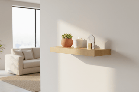 Farzana Wooden Floating Wall Shelf 40*23.5*3.8 cm - Light Wood V33 Color - Al Kabayel Discount CentreFarzana Wooden Floating Wall Shelf 40*23.5*3.8 cm - Light Wood V33 ColorFARZANAHardwaresAl Kabayel Discount Centre