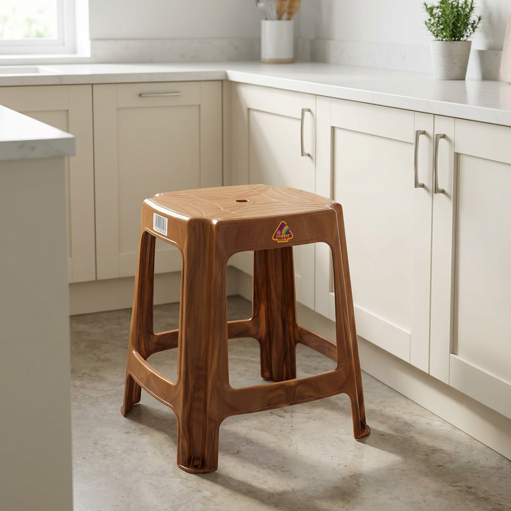 Family Plastic Stool Brown - 55×37×30cm