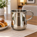 Kitchen Mark Fancy Stainless Steel Mug, Silver - 10.5×8.5cm