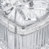 Deli Heart-Shaped Glass Sugar Pot - 8cm