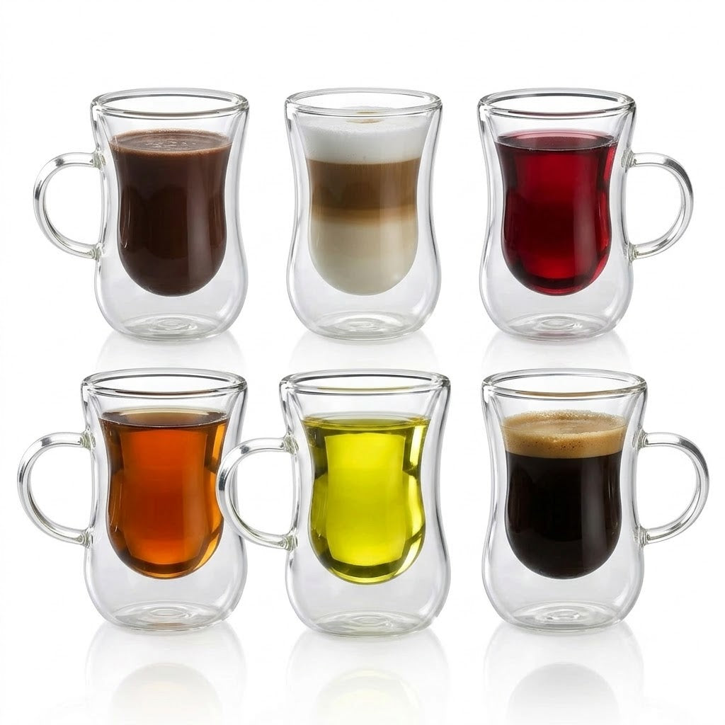 Neoflam Double Wall Glass Mug 100ml – Set of 6
