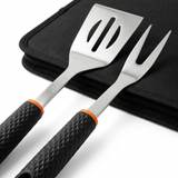 Metal BBQ Tools Set in Carry Bag Black