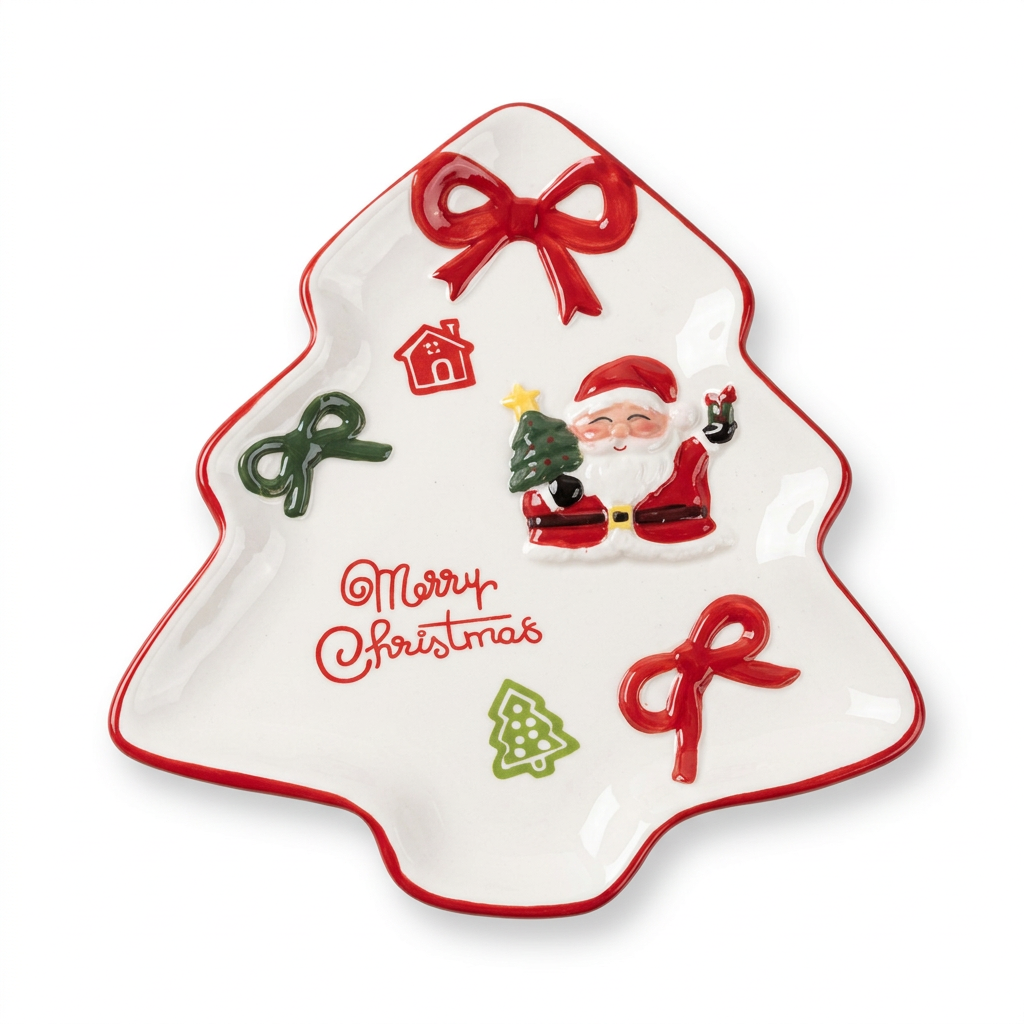 Ceramic Christmas Tree Candy Tray - 26cm