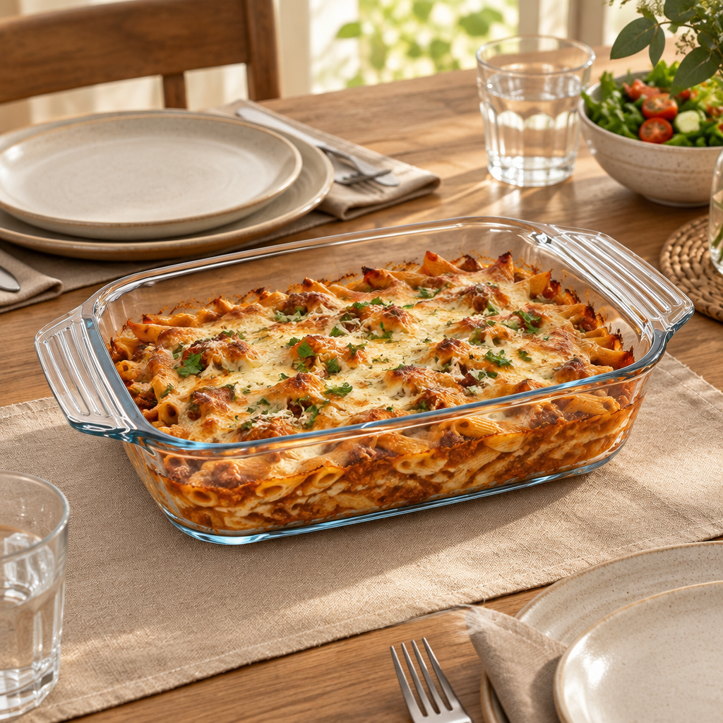 Pyrex Rectangular Glass Roaster with Handles – 31×20cm