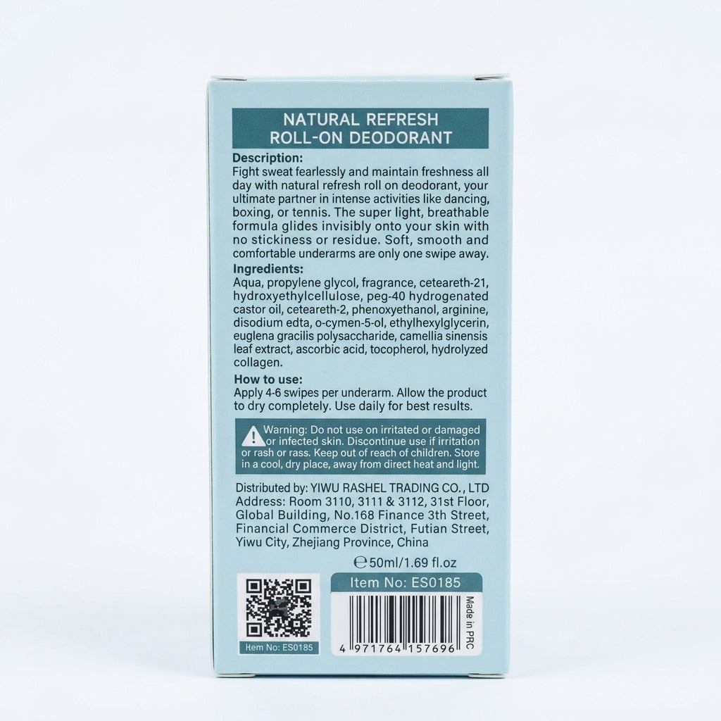 Estelin Natural Refresh Roll-On Deodorant – Anti-Perspirant for Women