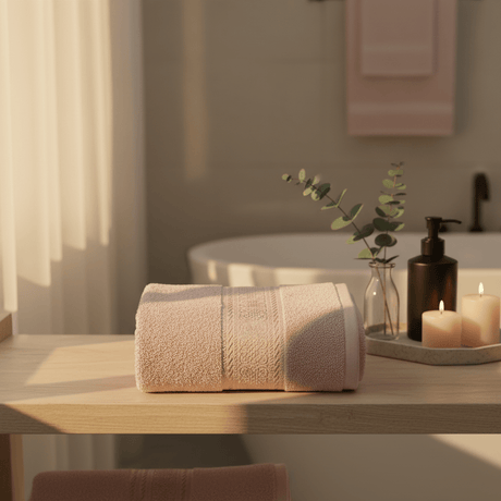 Fieldcrest Cotton Hand Towel – Blush Pink | 41 x 66 cm - Al Kabayel Discount CentreFieldcrest Cotton Hand Towel – Blush Pink | 41 x 66 cmBath Towels & WashclothsFIELD CRESTAl Kabayel Discount Centre