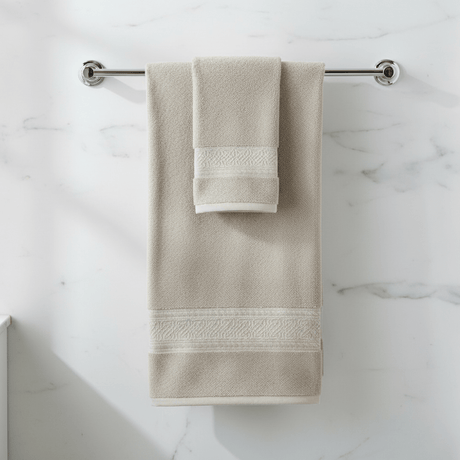 Fieldcrest Luxury Jacquard Bath Towel – Light Brown | 70×140cm - Al Kabayel Discount CentreFieldcrest Luxury Jacquard Bath Towel – Light Brown | 70×140cmBath Towels & WashclothsFIELD CRESTAl Kabayel Discount Centre