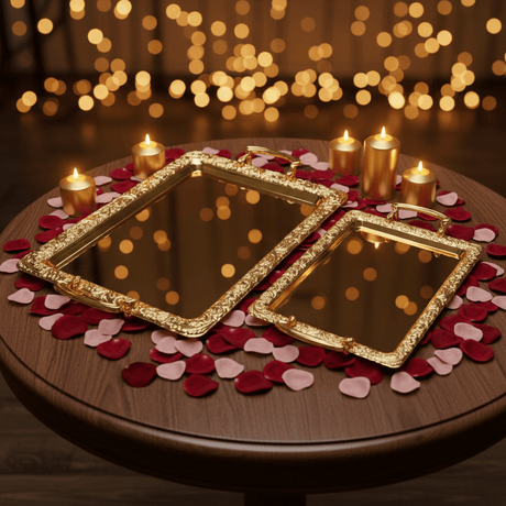 Filsco 2-Piece Gold Stainless Steel Rectangular Serving Tray Set | 36×26cm & 40×28cm | - Al Kabayel Discount CentreFilsco 2-Piece Gold Stainless Steel Rectangular Serving Tray Set | 36×26cm & 40×28cm |Serving TraysFILSCOAl Kabayel Discount Centre