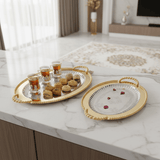 Filsco 2-Piece Golden Oval Serving Tray Set | Stainless Steel | 38×27cm & 46×32cm - Al Kabayel Discount CentreFilsco 2-Piece Golden Oval Serving Tray Set | Stainless Steel | 38×27cm & 46×32cmServing TraysFILSCOAl Kabayel Discount Centre