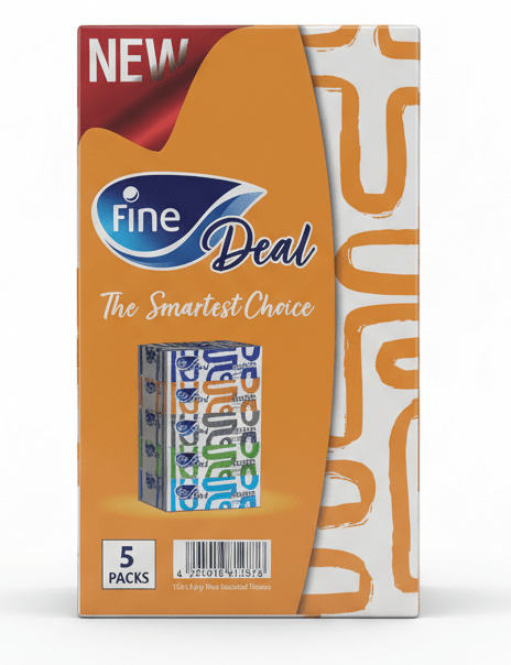Fine Soft Facial Tissue Box – 120 Sheets, 2 Ply, Value Pack of 5 - Al Kabayel Discount CentreFine Soft Facial Tissue Box – 120 Sheets, 2 Ply, Value Pack of 5Tissues & NapkinsFINEAl Kabayel Discount Centre