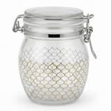 Finili Premium Airtight Acrylic Clip - Lock Storage Canister – Transparent Body with Elegant Golden Design, 14 × 14.8 cm - Al Kabayel Discount CentreFinili Premium Airtight Acrylic Clip - Lock Storage Canister – Transparent Body with Elegant Golden Design, 14 × 14.8 cmJars & Food SaversFINILIAl Kabayel Discount Centre