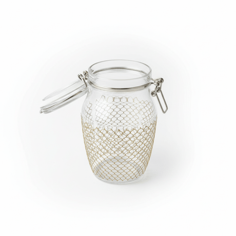 Finili Premium Airtight Acrylic Clip - Lock Storage Canister – Transparent Body with Elegant Golden Design, 14 × 22 cm - Al Kabayel Discount CentreFinili Premium Airtight Acrylic Clip - Lock Storage Canister – Transparent Body with Elegant Golden Design, 14 × 22 cmJars & Food SaversFINILIAl Kabayel Discount Centre