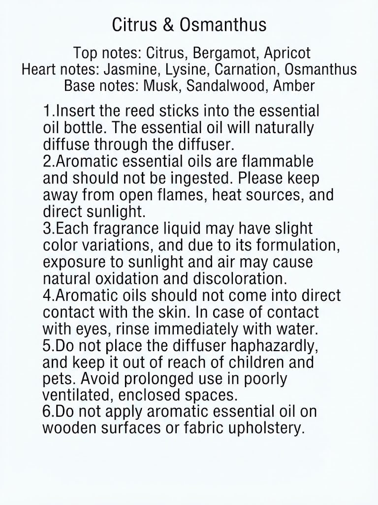 Finmanlife Reed Diffuser – Citrus & Osmanthus – 150ml - Al Kabayel Discount CentreFinmanlife Reed Diffuser – Citrus & Osmanthus – 150mlHome FragrancesFINMANLIFEAl Kabayel Discount Centre