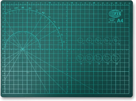 FIS Cutting Mat A4 (210x297mm)– Self - Healing Cutting Base with Grid, Angle & Ruler Lines | Green | FSCUA4N - Al Kabayel Discount CentreFIS Cutting Mat A4 (210x297mm)– Self - Healing Cutting Base with Grid, Angle & Ruler Lines | Green | FSCUA4NDesk Accessories & OrganizersFISAl Kabayel Discount Centre