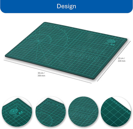 FIS Cutting Mat A4 (210x297mm)– Self - Healing Cutting Base with Grid, Angle & Ruler Lines | Green | FSCUA4N - Al Kabayel Discount CentreFIS Cutting Mat A4 (210x297mm)– Self - Healing Cutting Base with Grid, Angle & Ruler Lines | Green | FSCUA4NDesk Accessories & OrganizersFISAl Kabayel Discount Centre