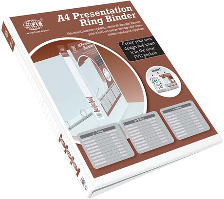 FIS FSBD220DPB A4 Presentation Ring Binder – 2D Ring, 20mm, White - Al Kabayel Discount CentreFIS FSBD220DPB A4 Presentation Ring Binder – 2D Ring, 20mm, WhiteFolders & BindersFISAl Kabayel Discount Centre
