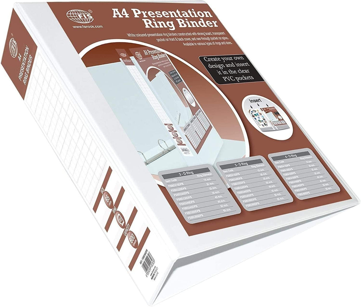 FIS FSBD265DPB A4 Presentation Ring Binder – 2D Ring, 65mm, White, 600 Sheet Capacity - Al Kabayel Discount CentreFIS FSBD265DPB A4 Presentation Ring Binder – 2D Ring, 65mm, White, 600 Sheet CapacityFolders & BindersFISAl Kabayel Discount Centre