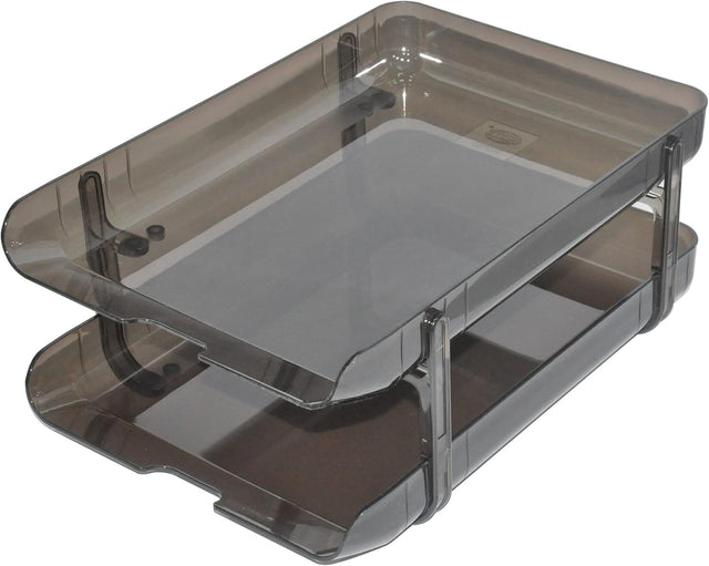 FIS FSOT9002 Flexible Stacking 2 - Tier Document Tray – Smoky - Al Kabayel Discount CentreFIS FSOT9002 Flexible Stacking 2 - Tier Document Tray – SmokyDocument TraysFISAl Kabayel Discount Centre
