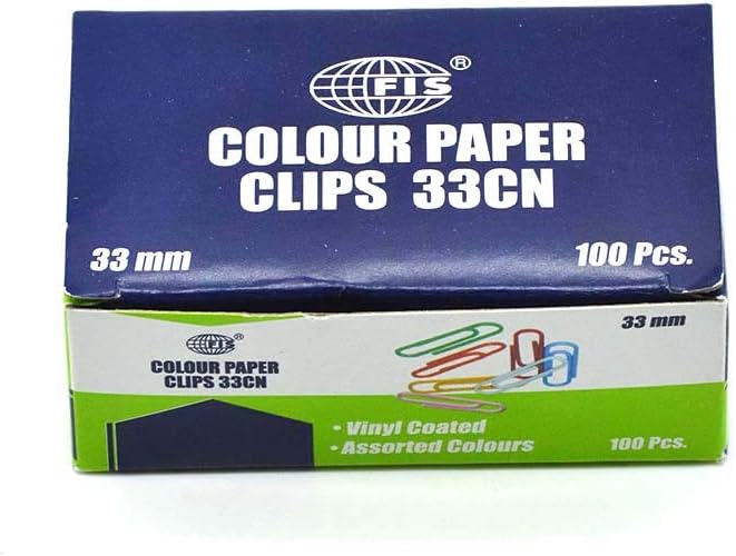 FIS Paper Clips 33MM FSPS33CN 100Pcs - Al Kabayel Discount CentreFIS Paper Clips 33MM FSPS33CN 100PcsPaper Clips, Staples & FastenersFISAl Kabayel Discount Centre