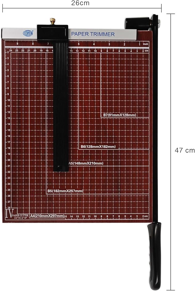 FIS Paper Trimmer, Wooden Board A4 Size, Capacity of 10 Sheets, Brown - Al Kabayel Discount CentreFIS Paper Trimmer, Wooden Board A4 Size, Capacity of 10 Sheets, BrownScissorsFISAl Kabayel Discount Centre