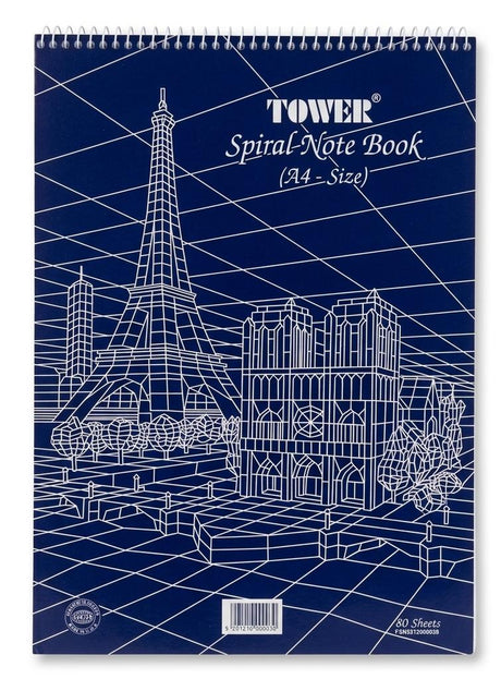 FIS Tower Spiral Note Book – A4 Size, 80 Sheets - Al Kabayel Discount CentreFIS Tower Spiral Note Book – A4 Size, 80 SheetsNotebooks & Writing PadsFISAl Kabayel Discount Centre