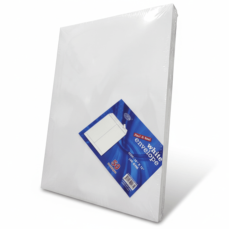 FIS White Envelope 16" × 12" | 100 GSM | Peel & Seal | Pack of 50 - Al Kabayel Discount CentreFIS White Envelope 16" × 12" | 100 GSM | Peel & Seal | Pack of 50Envelopes & Mailing SuppliesFISAl Kabayel Discount Centre