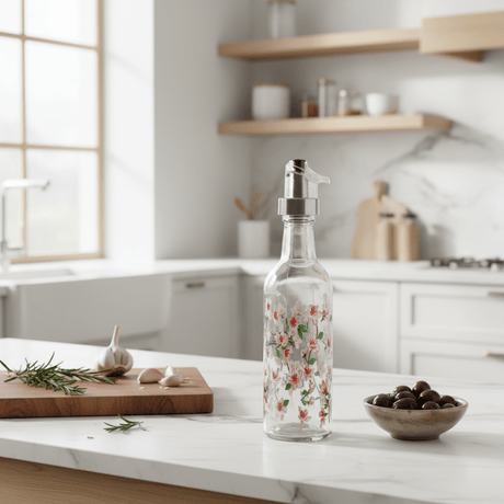 Floral Glass Oil Dispenser Bottle with Pump | Cherry Blossom Design | 25cm - Al Kabayel Discount CentreFloral Glass Oil Dispenser Bottle with Pump | Cherry Blossom Design | 25cmKitchen Utensils & GadgetsAKDCAl Kabayel Discount Centre