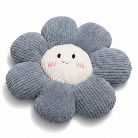 Flower Corduroy Smiley Face Cushion - 45×45cm - Grey / Sage Green / Purple - Al Kabayel Discount CentreFlower Corduroy Smiley Face Cushion - 45×45cm - Grey / Sage Green / PurpleFloor Pillows & CushionsAKDCAl Kabayel Discount Centre