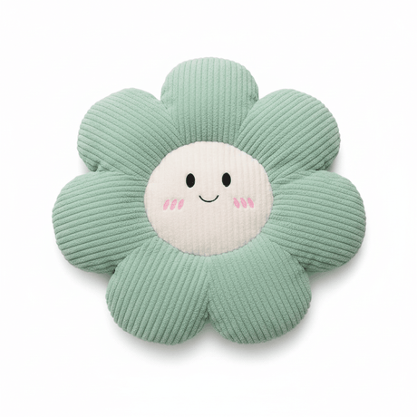 Flower Corduroy Smiley Face Cushion - 45×45cm - Grey / Sage Green / Purple - Al Kabayel Discount CentreFlower Corduroy Smiley Face Cushion - 45×45cm - Grey / Sage Green / PurpleFloor Pillows & CushionsAKDCAl Kabayel Discount Centre