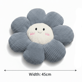 Flower Corduroy Smiley Face Cushion - 45×45cm - Grey / Sage Green / Purple - Al Kabayel Discount CentreFlower Corduroy Smiley Face Cushion - 45×45cm - Grey / Sage Green / PurpleFloor Pillows & CushionsAKDCAl Kabayel Discount Centre