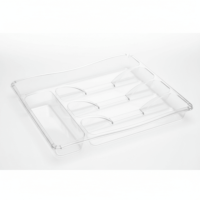Follow Me Plastic Cutlery Organizer Tray Drawer Storage – 33×25×4cm - Transparent - Al Kabayel Discount CentreFollow Me Plastic Cutlery Organizer Tray Drawer Storage – 33×25×4cm - TransparentOrganizers & AccessoriesFOLLOW MEAl Kabayel Discount Centre
