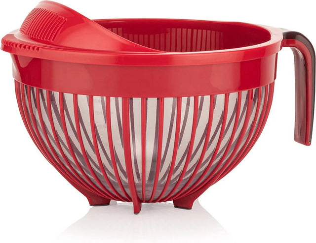 FOLY LIFE Rice Strainer 3 Liter with Handle, Red - Al Kabayel Discount CentreFOLY LIFE Rice Strainer 3 Liter with Handle, RedKitchen Utensils & GadgetsFOLY LIFEAl Kabayel Discount Centre