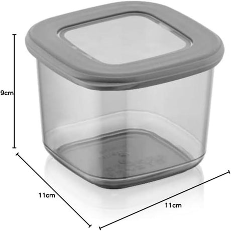 FOLY LIFE Square Food Storage Box 550ml Transparent Gray | Compact BPA Free Container - Al Kabayel Discount CentreFOLY LIFE Square Food Storage Box 550ml Transparent Gray | Compact BPA Free ContainerOrganizers & AccessoriesFOLY LIFEAl Kabayel Discount Centre