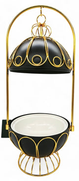 Food Warmer With Stand 4.5Ltr 33Cm Black Gold 64Cm Height - Al Kabayel Discount CentreFood Warmer With Stand 4.5Ltr 33Cm Black Gold 64Cm HeightCasserolesAKDCAl Kabayel Discount Centre