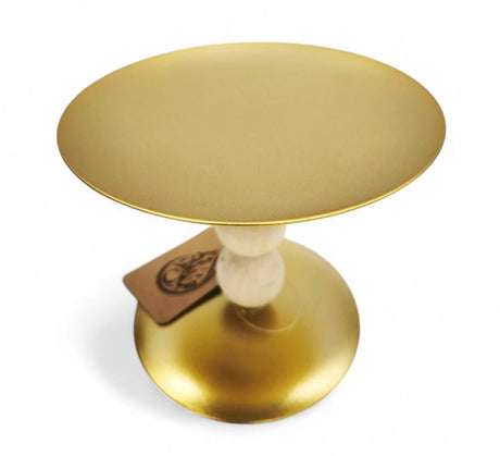 Footed Cake Tray Wooden Gold 15Cm - Al Kabayel Discount CentreFooted Cake Tray Wooden Gold 15CmHome Décor AccentsAKDCAl Kabayel Discount Centre