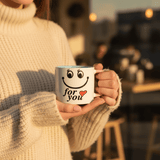 For You Smiley Ceramic Mug — 300ml | White & Pink Gift Mug with Blue Interior - Al Kabayel Discount CentreFor You Smiley Ceramic Mug — 300ml | White & Pink Gift Mug with Blue InteriorMugsAKDCAl Kabayel Discount Centre
